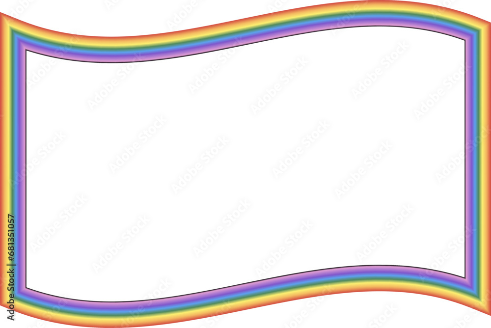 Rainbow frame Rectangle shape vintage frames badges label frames ...