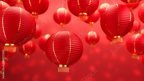 Chinese new year red lantern pictures	
