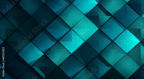 A sleek array of aqua-blue rhombuses arranged in a 3D geometric pattern.