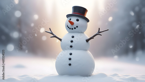 snowman on a snow © shivraj