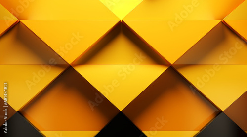 Shimmering gold polygons reflect light and luxury. Luxurious background
