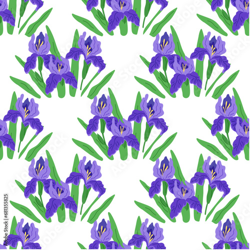 Seamless pattern flowers vector illustration. The seamless design seamlessly integrated various elements  resulting in harmonious artwork The endless repetition seamless pattern evoked sense rhythm