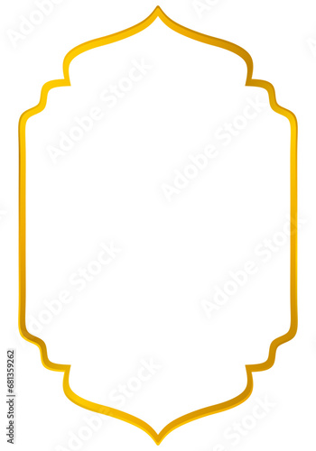 Aesthetic Islamic gold frame
