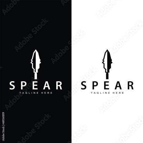 Spear Logo Old Vintage Rustic Simple Design Business Brand Spear Arrow