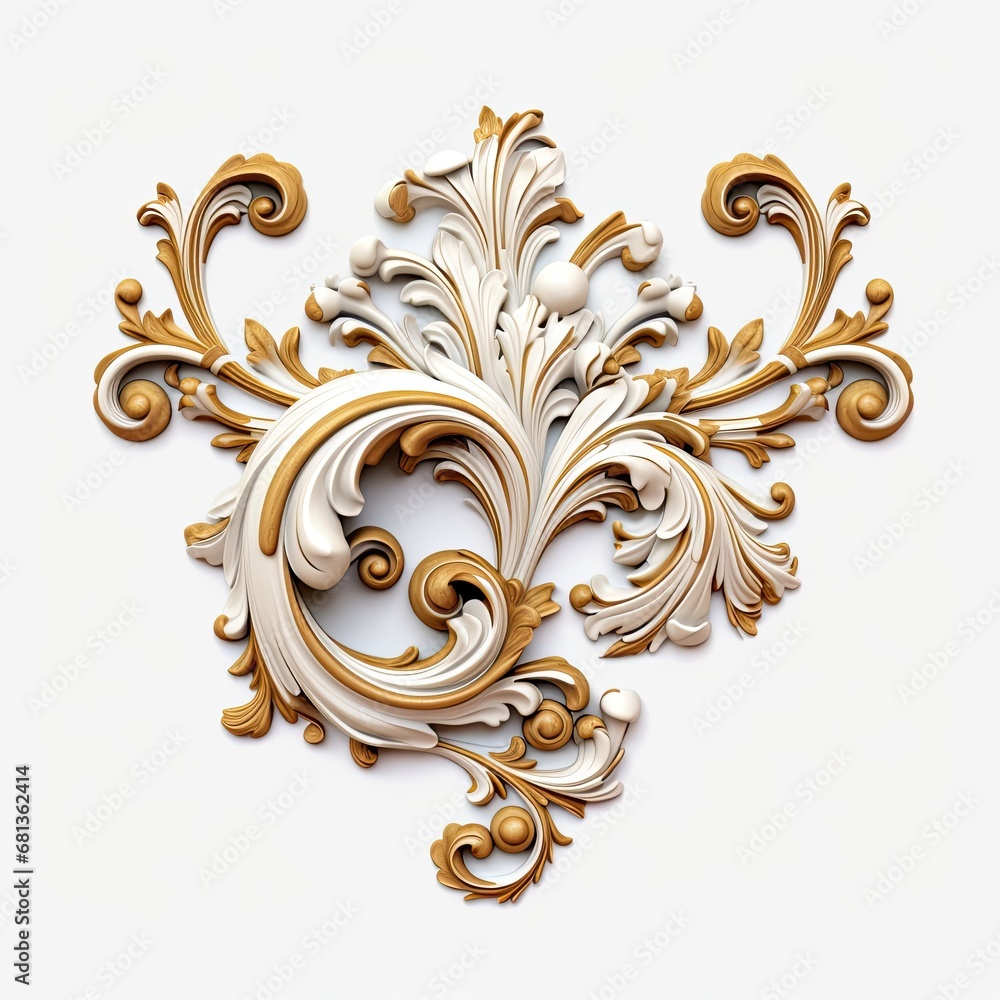 golden floral decorative decoration