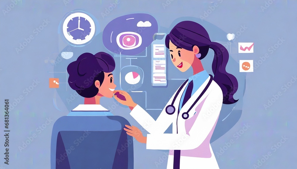 doctor examining illustration doctor examining illustration