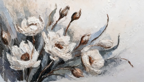 white flower illustraton white background photo