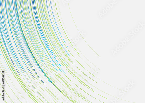 Blue green minimal tech wavy lines abstract futuristic background. Vector digital art design