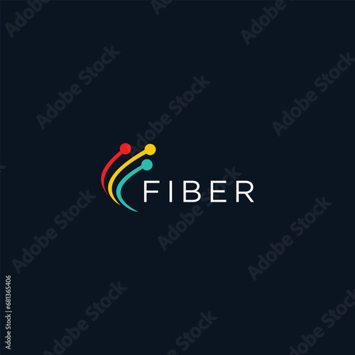 Fiber Optic,  icon, design,  vector and  logo illustration