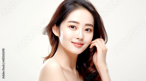 BEAUTIFUL YOUNG ASIAN WOMAN WITH CLEAN FRESH SKIN. legal AI 