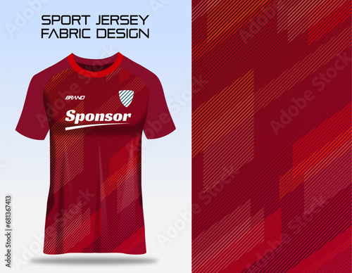 Sport jersey uniform. Fabric textile pattern Design for soccer football, badminton, volleyball and tennis club photo