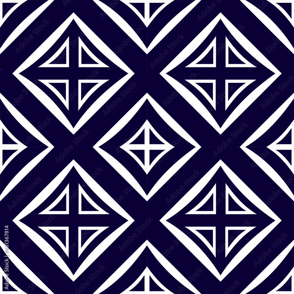 Fototapeta premium beautiful geometric repeat pattern. It is a vector image with geometric elements. It is an art design. used for clothing background wallpaper pattern wrapping Batik fabric illustration