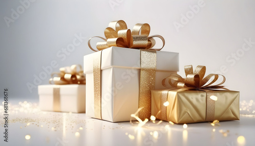 christmas gift box with ribbon