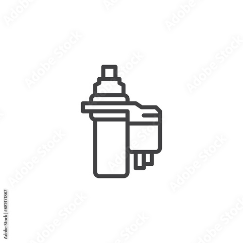 Starter motor line icon