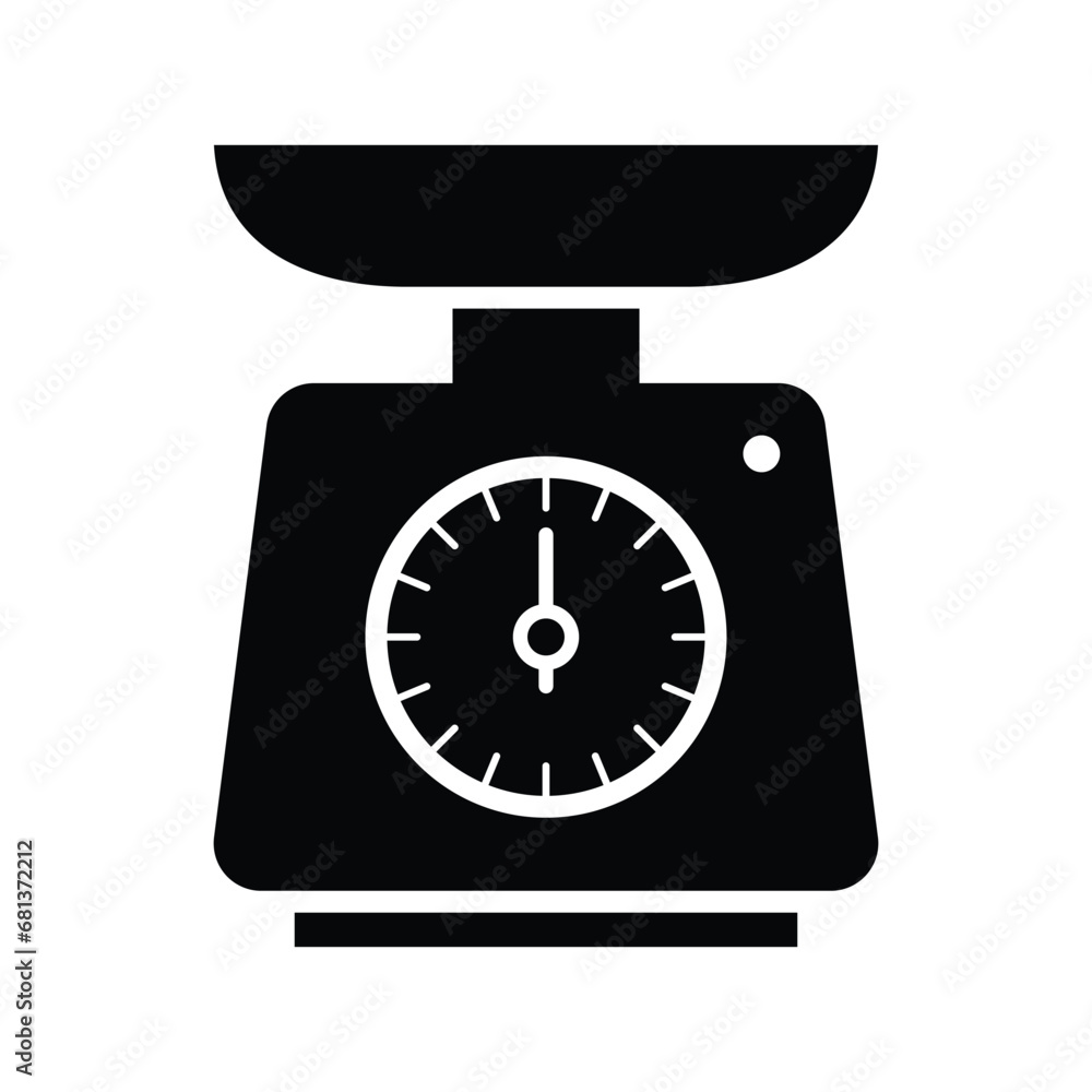 Kitchen scale icon design, illustration design Kitchen scale icon design, illustration design