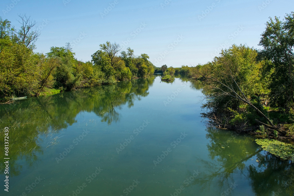 The Korana River as it passes through the town of Karlovac in central Croatia The Korana River as it passes through the town of Karlovac in central Croatia