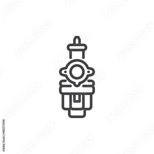 Engine oil supply system line icon