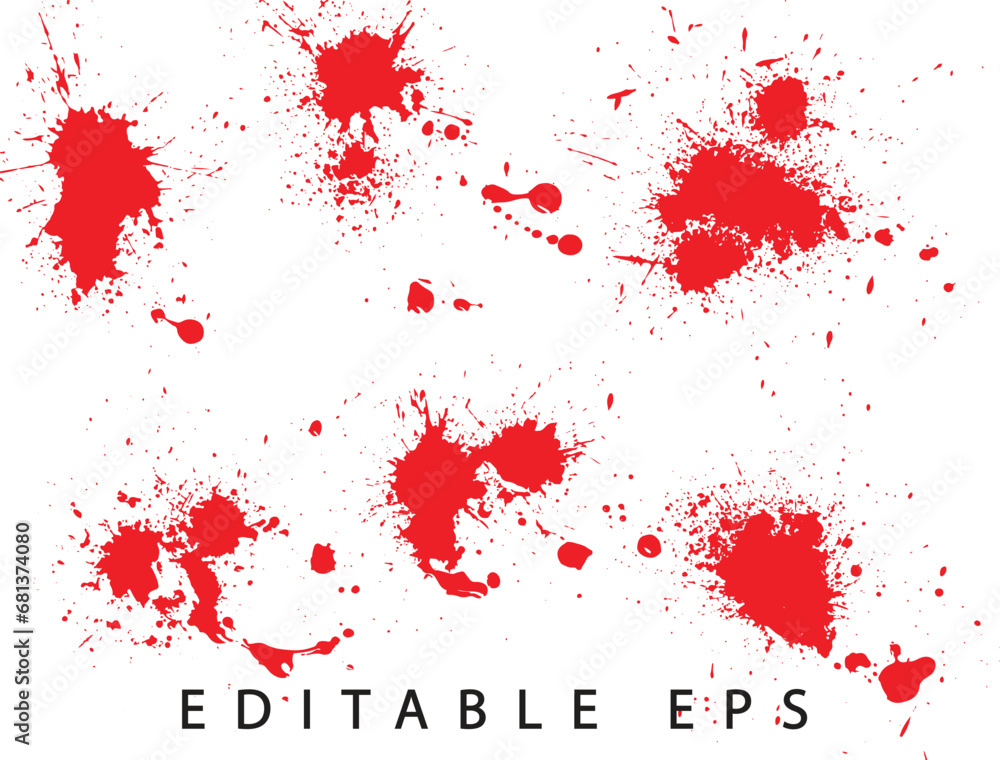 Vector collection of droplet red blood background Vector collection of droplet red blood background