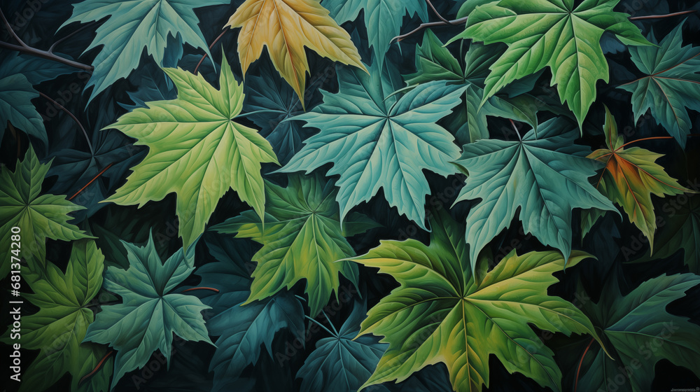 Many leaves together as background in nature concept. Many leaves together as background in nature concept.