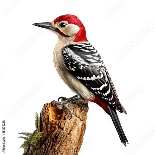 Woodpecker Isolated on Transparent or White Background, PNG
