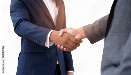 handshake between two businessmen, Corporate Agreement: Partners Handshake in Close View