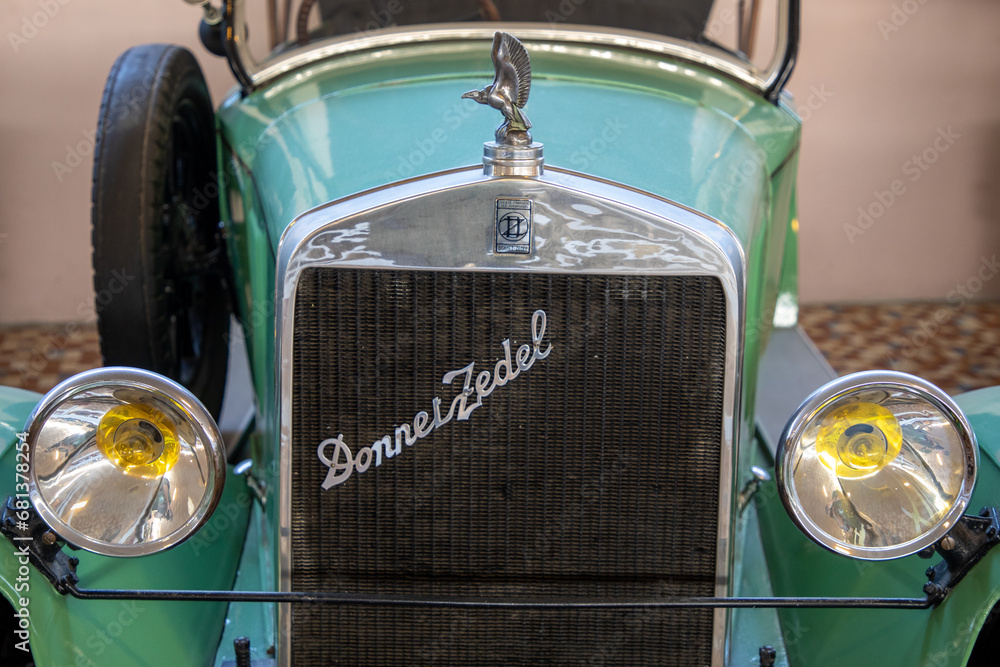 zedel French manufacturing company logo brand and text sign car