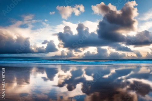 Cloudy sky in a beatch Hawaiian beach