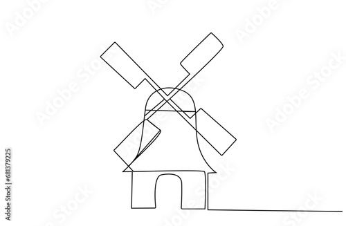mill farm object building line art design