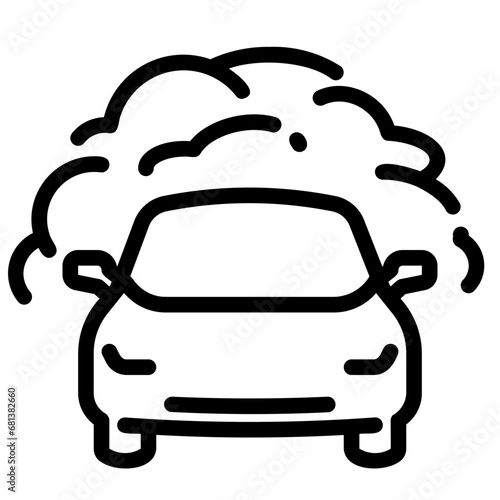 vehicle air pollution icon