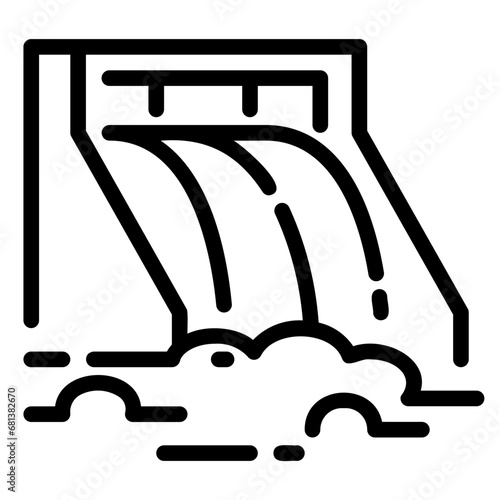 Dam outline icon