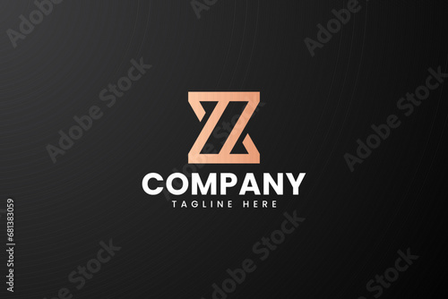 initial Z line style modern logo design for business and consulting company photo