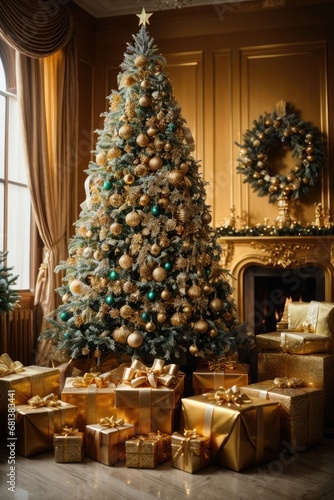 christmas tree with presents © Sadiq