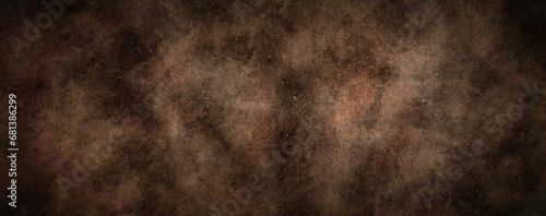 Dull Brown Grunge Abstract Antique Banner Background Wallpaper For Website Header, Web Banners,internet Marketing,print Materials,presentation Templates photo