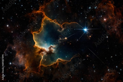 The middle of the Heart nebula in the constellation of Cassiopeia