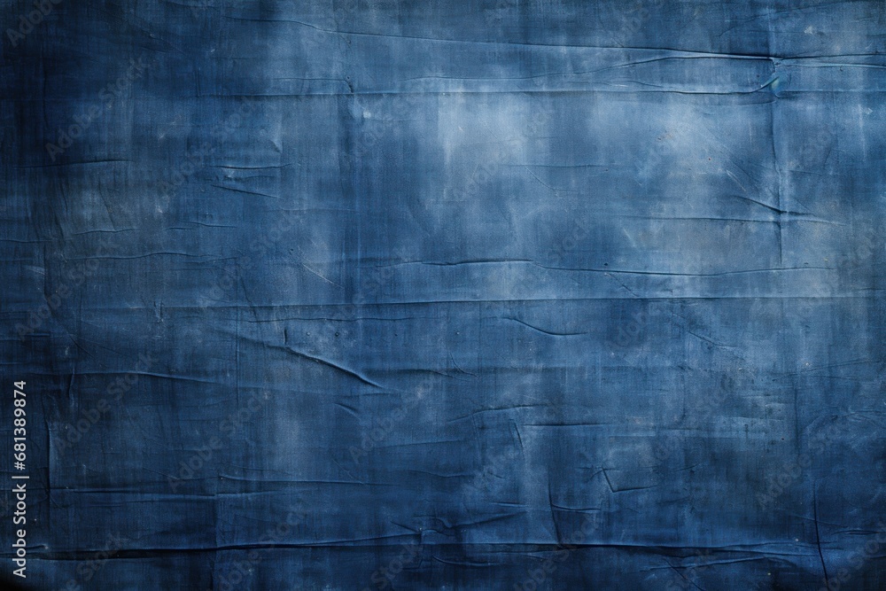 A dark blue canvas backdrop with texture. Generative AI. A dark blue canvas backdrop with texture. Generative AI.