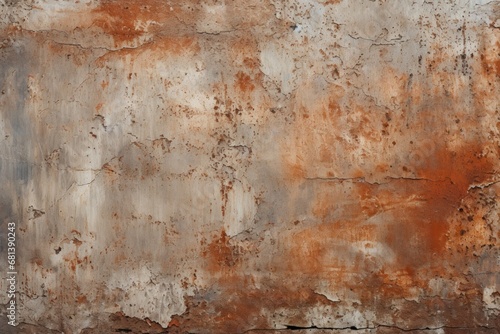 Empty rusted metal sheet background texture. Generative AI.
