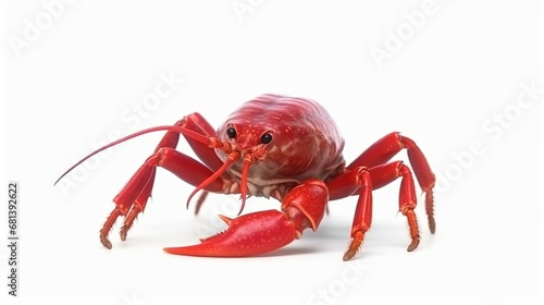 European Squat Lobster animal isolated white background Ai Generative