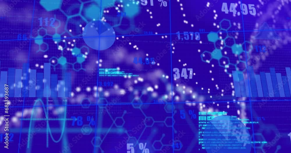 Animation of dna strand and data processing Animation of dna strand and data processing