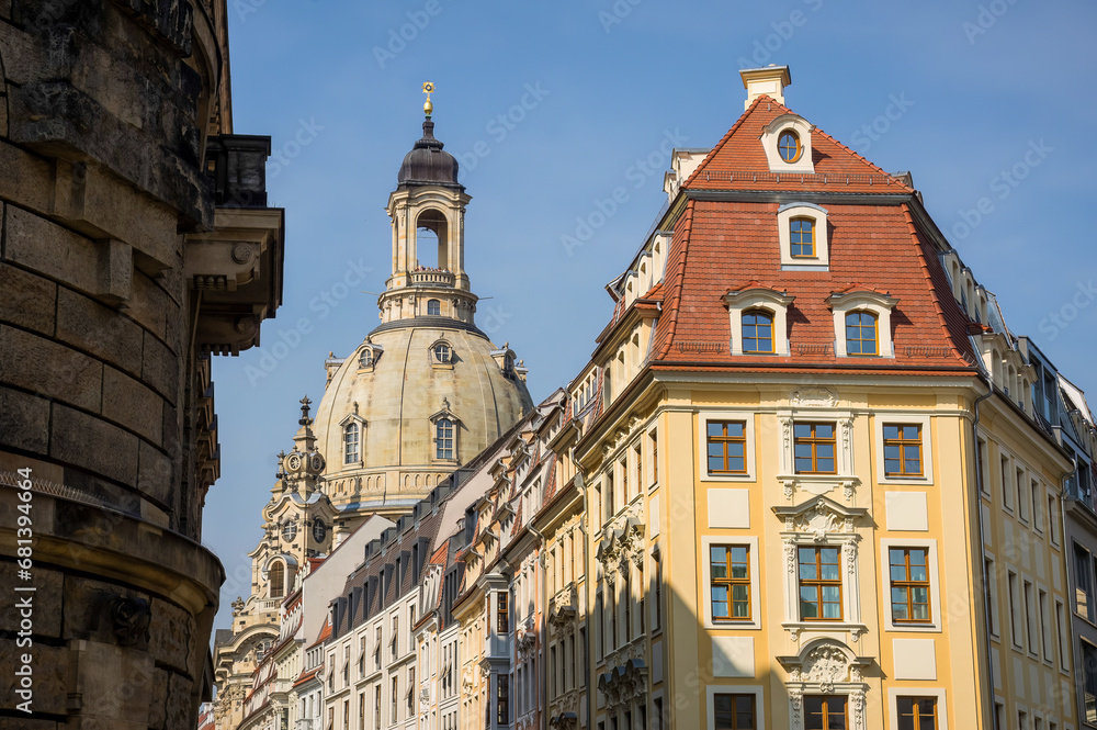 Baroque buildings in old Dresden, Germany