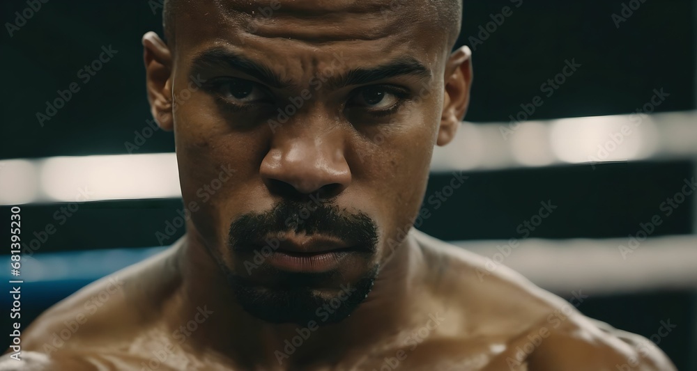 Boxer training. Sport portrait. Closeup photography. Boxer training. Sport portrait. Closeup photography.