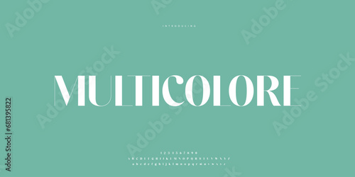 Elegant Font Uppercase Lowercase and Number. Classic Lettering Minimal Fashion Designs. Typography modern Sen serif fonts regular decorative vintage concept. vector illustration