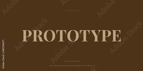 Elegant Font Uppercase Lowercase and Number. Classic Lettering Minimal Fashion Designs. Typography modern Sen serif fonts regular decorative vintage concept. vector illustration