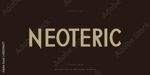 Elegant Font Uppercase Lowercase and Number. Classic Lettering Minimal Fashion Designs. Typography modern Sen serif fonts regular decorative vintage concept. vector illustration