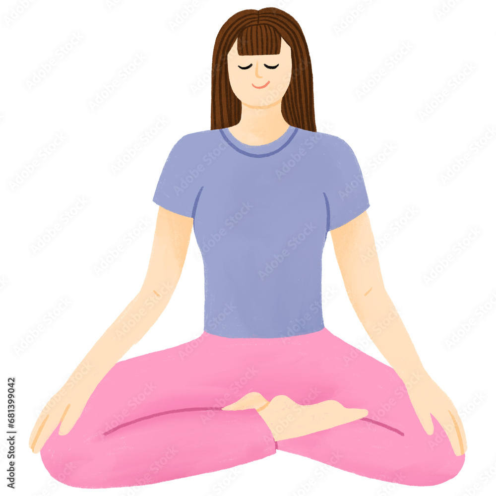 Meditation pose hand drawn clipart Meditation pose hand drawn clipart
