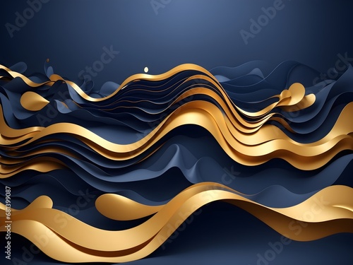 Abstract wavy background. 3d vector illustration