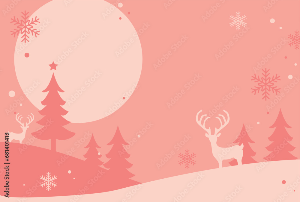 冬イメージの背景素材　バナー