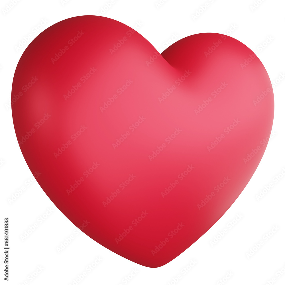 Heart side view clipart flat design icon isolated on transparent background, 3D render Valentine concept Heart side view clipart flat design icon isolated on transparent background, 3D render Valentine concept