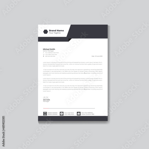 Modern business and corporate letterhead template © MDANWAR