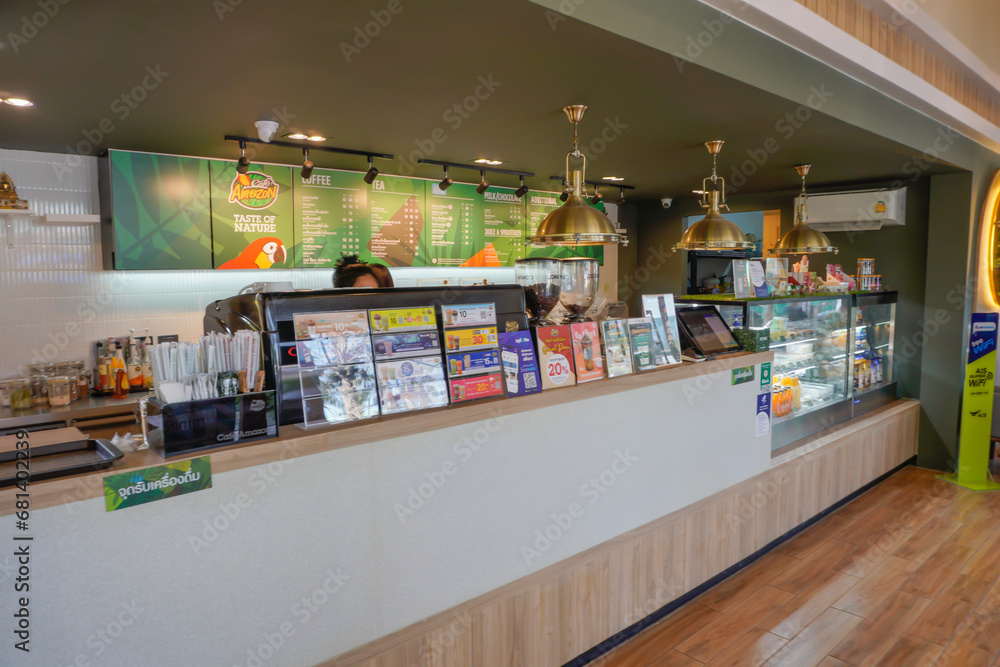 Bangkok, Thailand, 23 November 2023. Atmosphere inside the store. Cafe