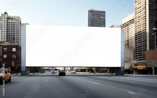 A blank street billboard large mockup outdoor advertising display typically found along streets or highways.